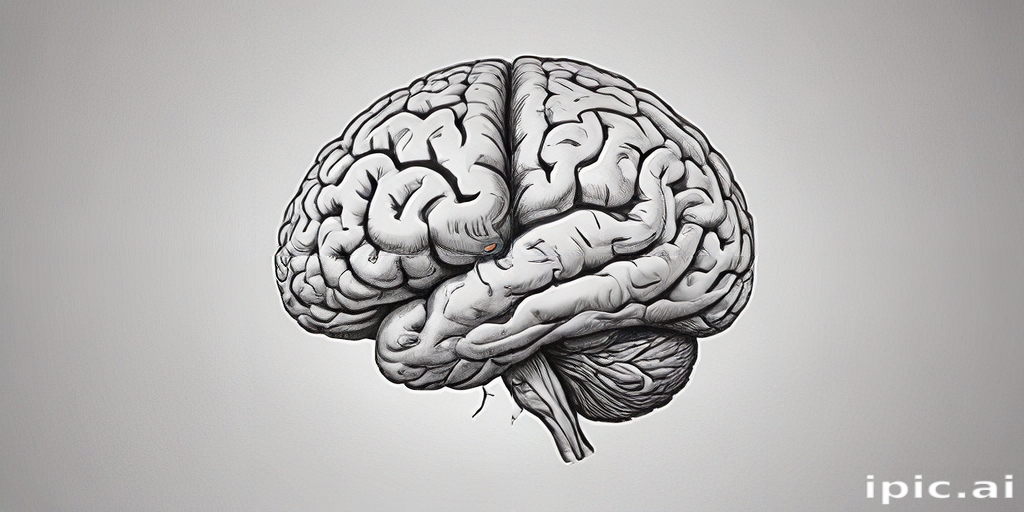 Intricate Illustration of the Human Brain Showcasing Its Complex Structure