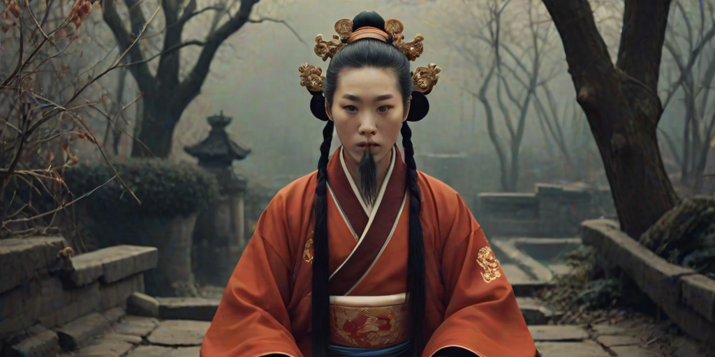 This is a surrealistic realistic photography with a Chinese style characterized by Confucianism and Taoism elegance