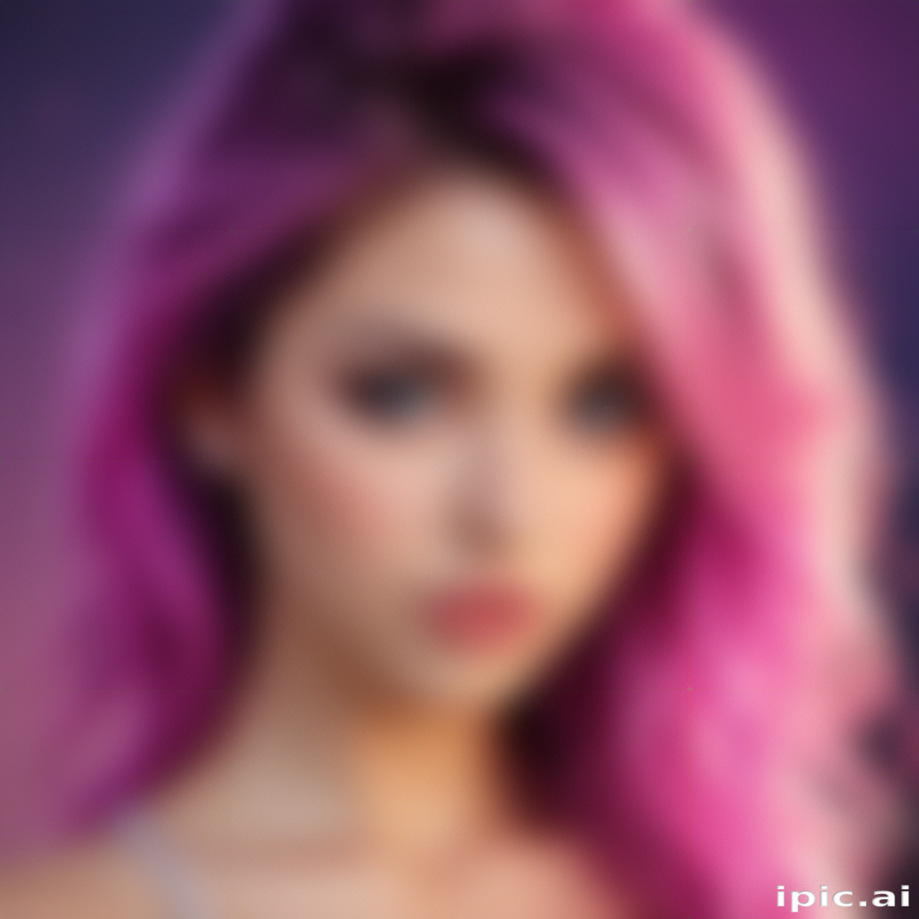 Portrait of a Young Woman with Vibrant Pink Hair and Soft Features