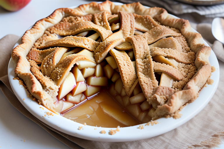 apple pie with a graham cracker crust