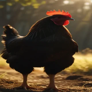 silhouette of a chicken