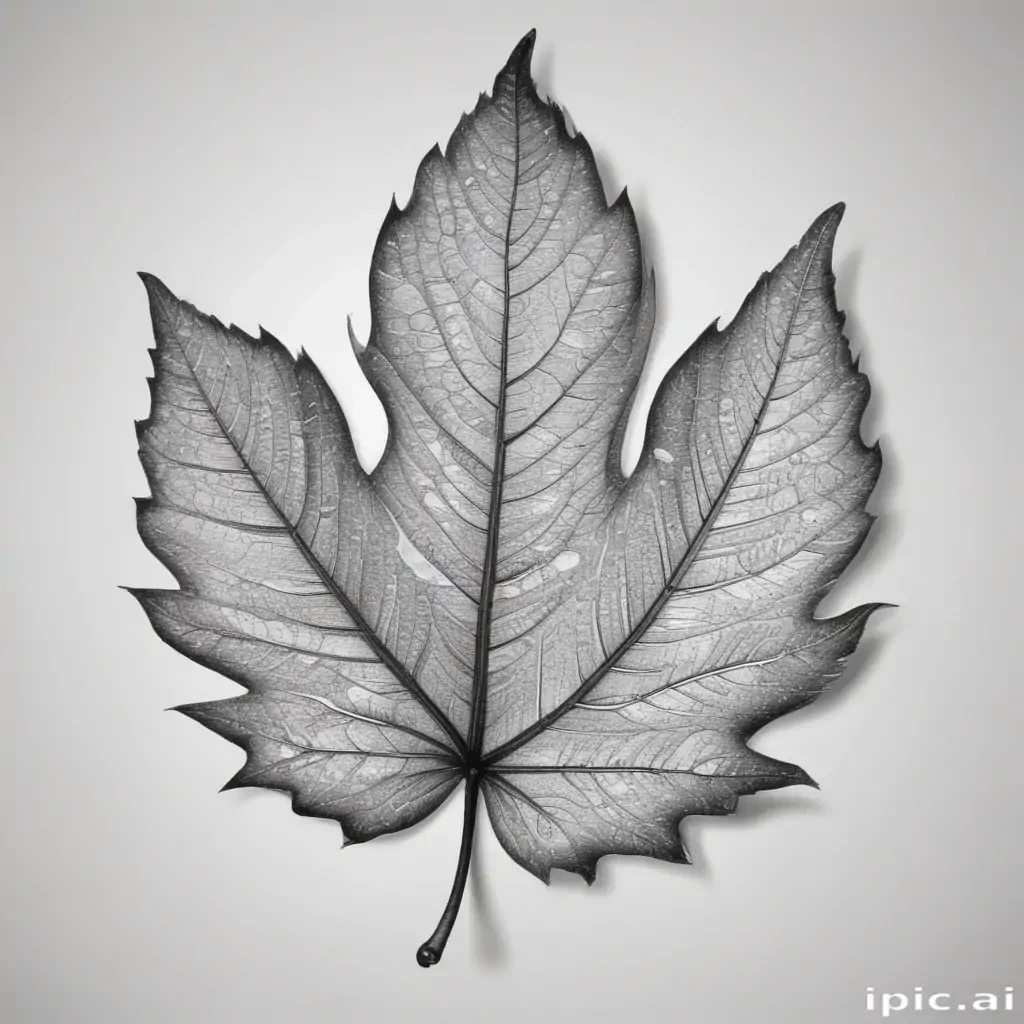 black and white leaf clip art