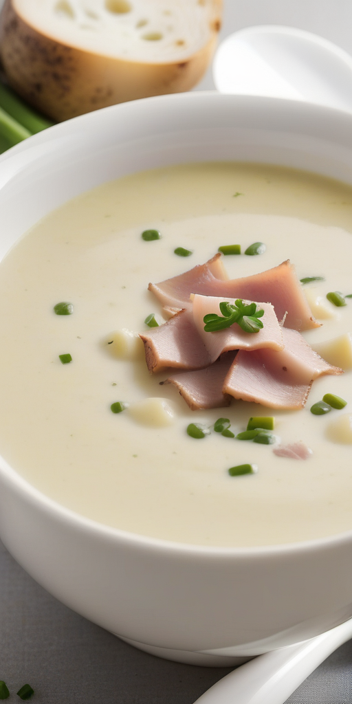 potato leek soup with ham