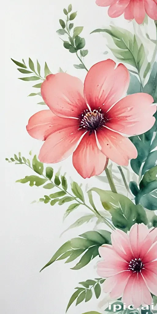 flower watercolor background