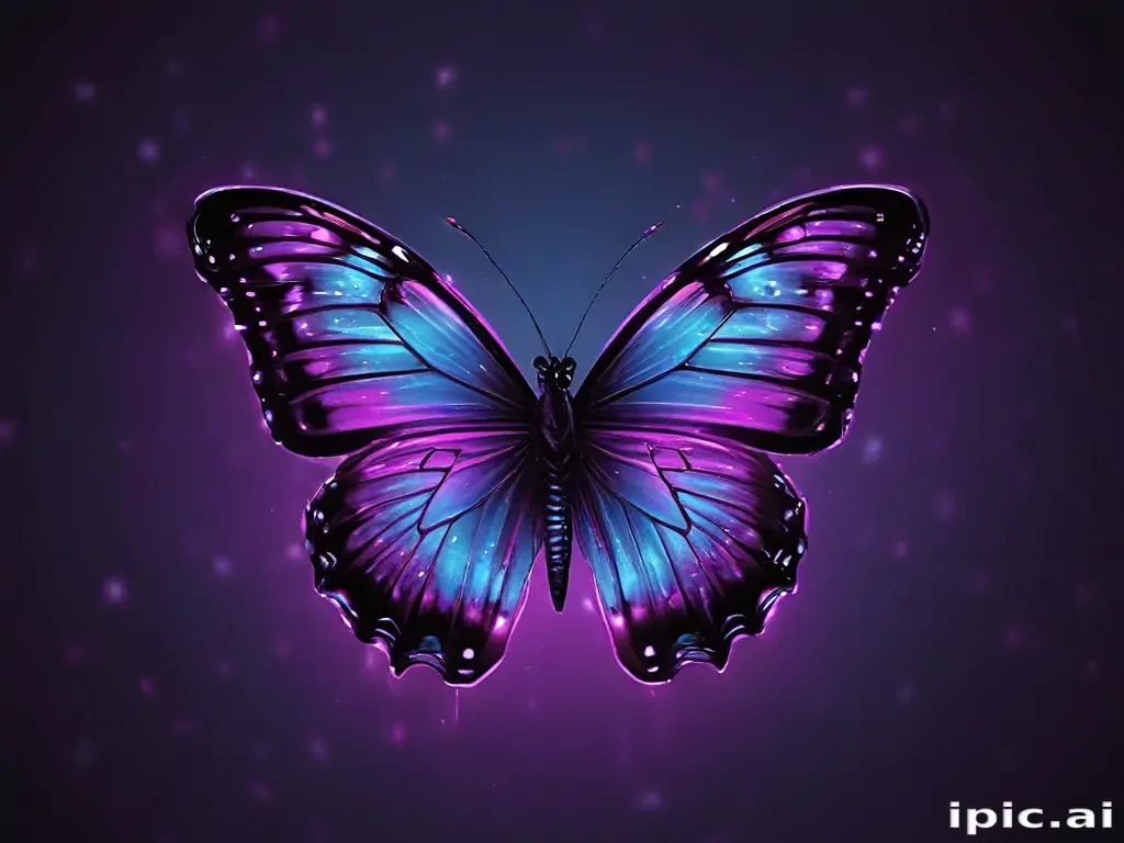 neon butterfly wallpaper