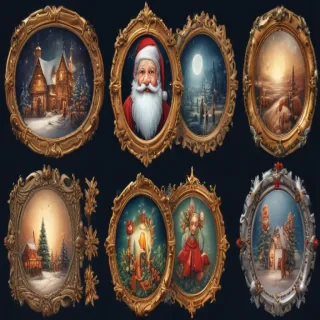 christmas clip art frames