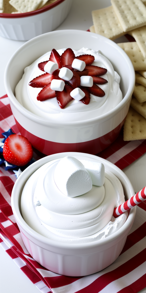 fourth of july marshmallow dip
