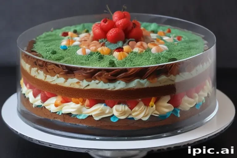 transparent birthday cake