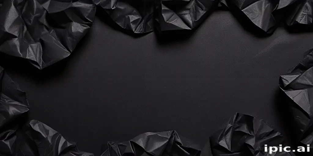 crumpled black paper