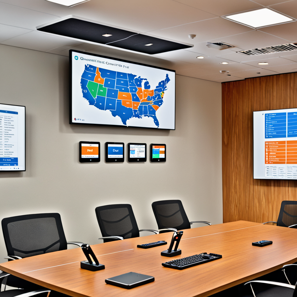 Conference Room Control Graphics create a smart control room that displays the others states meeting on ...