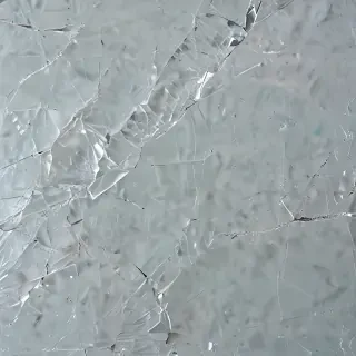 cracked glass transparent