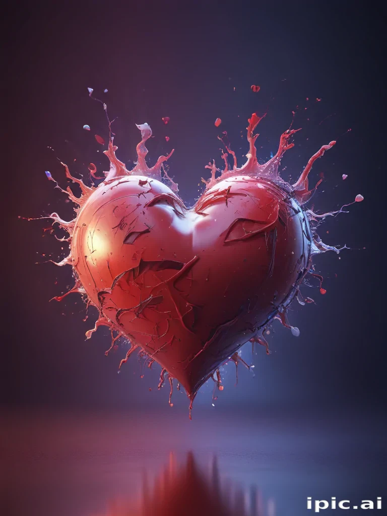 blurry heart wallpaper
