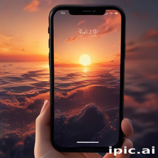 Capturing a Stunning Sunset Reflection on a Smartphone Screen by the Ocean