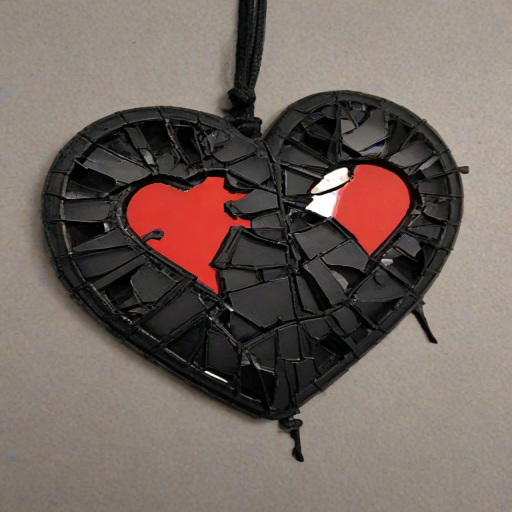 broken heart black