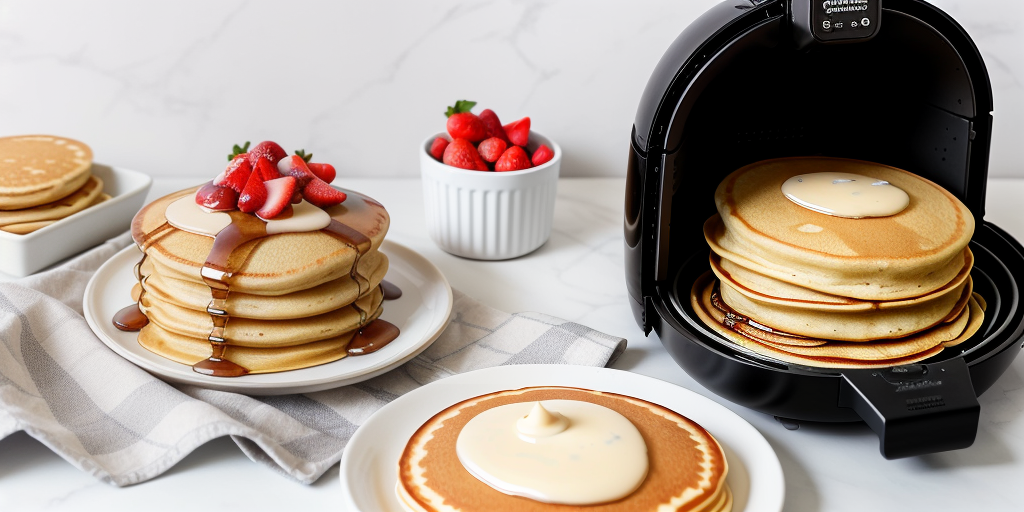 pancakes in air fryer with parchment paper