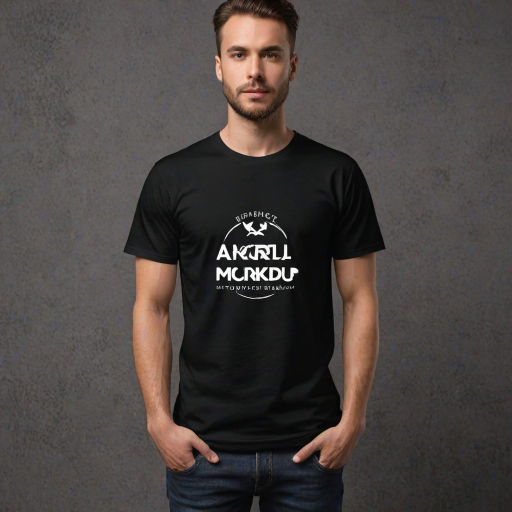 black tee shirt mockup