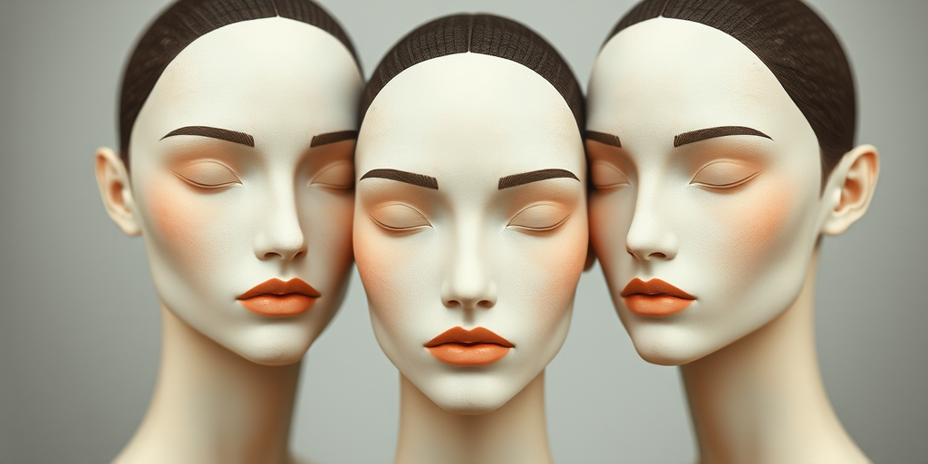 Create a high-resolution vector graphic of three abstract figures with neutral faces, positioned close together, with a depth of field effect, using a Canon EOS R5, aperture f/4, ISO 100, and a 50mm lens.
