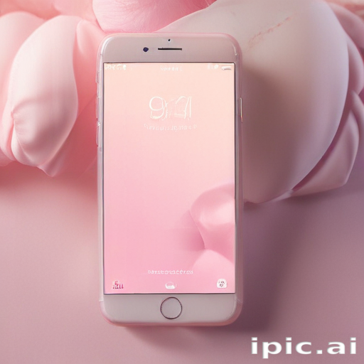 Stylish Pink Smartphone Surrounded by Soft Pink Floral Background Design