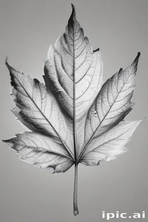 leaf clip art black and white