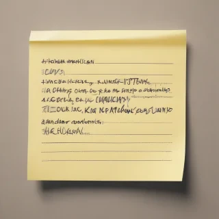sticky note with transparent background