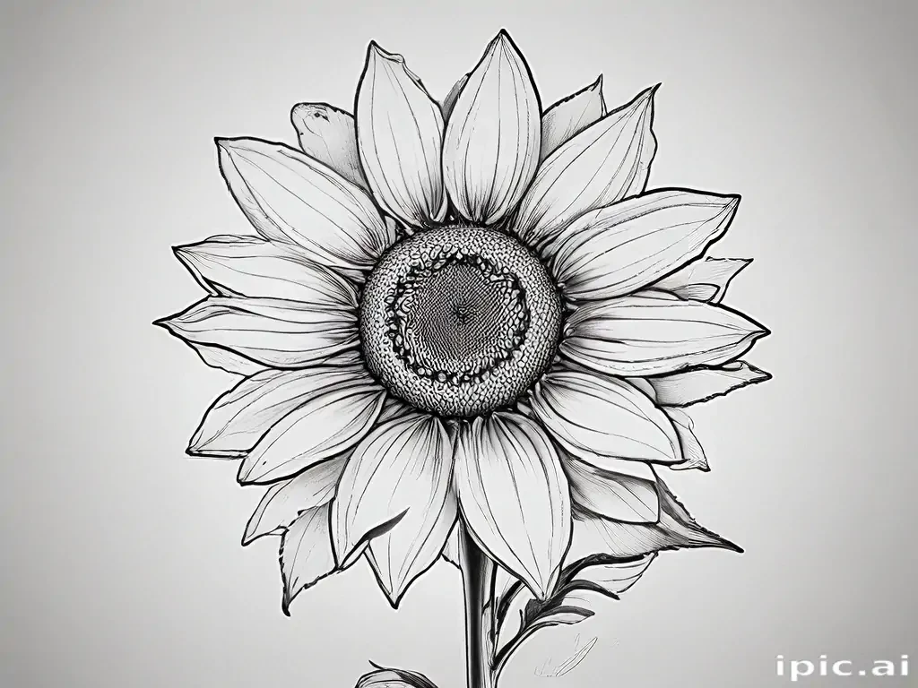 sunflower outline