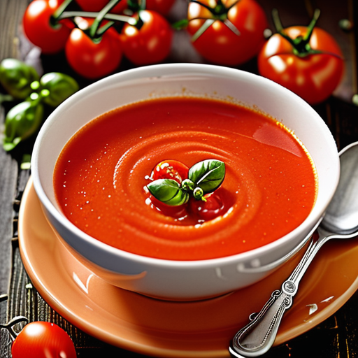 tomato soup with cherry tomatoes