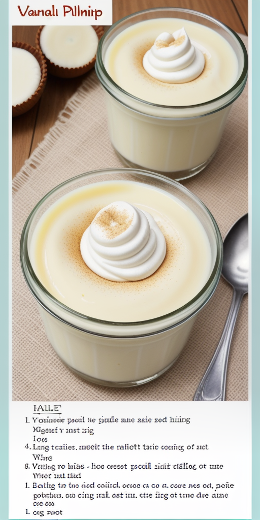 vanilla pudding recipe no eggs