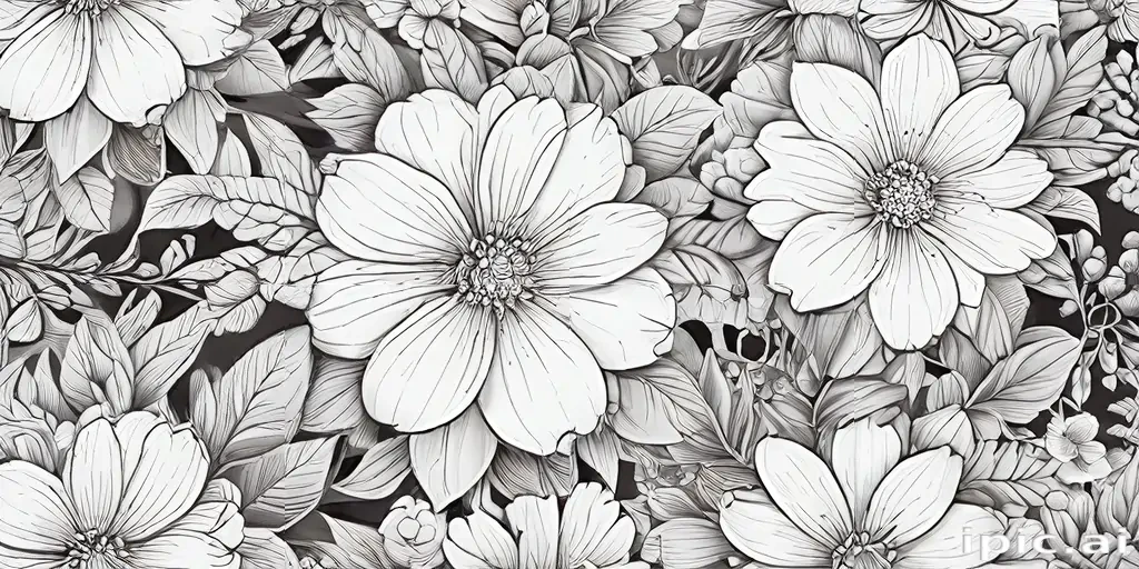 flower line art