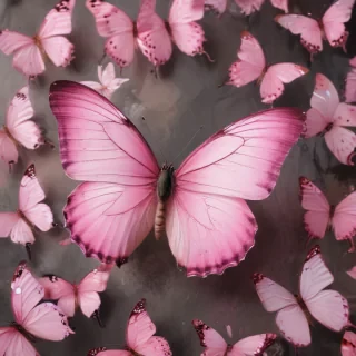 pink butterflies aesthetic