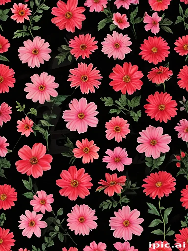flower black background