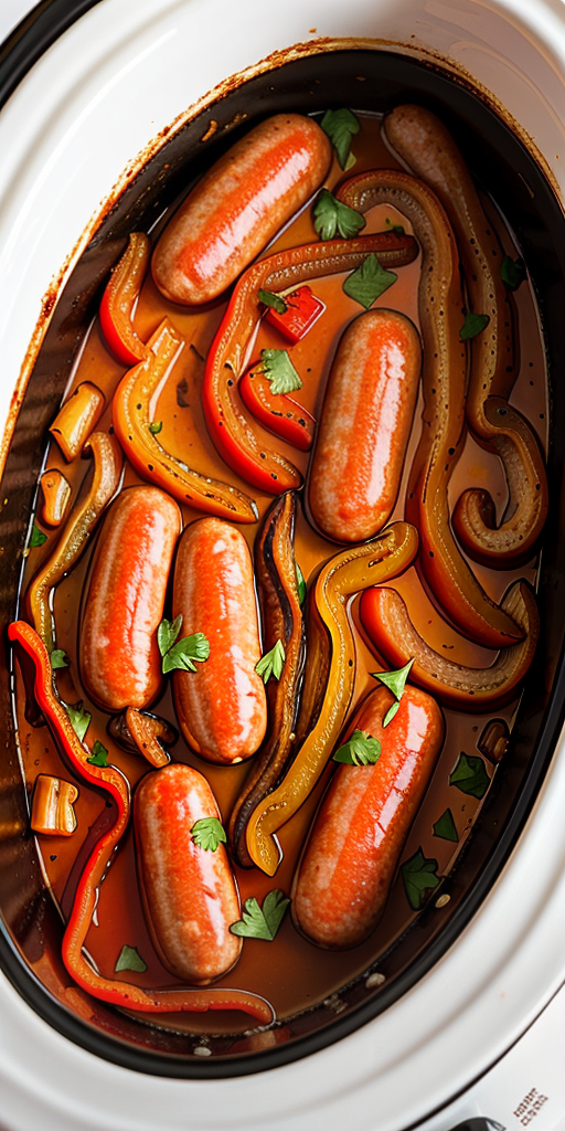 crock pot sausage and peppers and onions