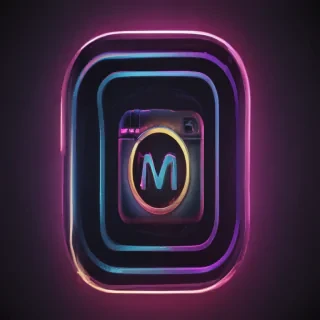 neon instagram logo