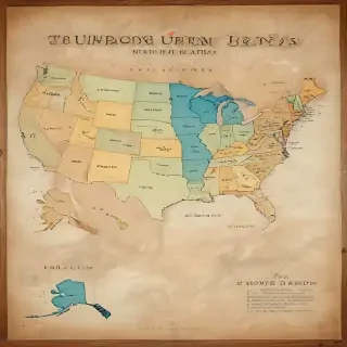 map of united states with states