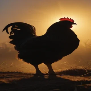 silhouette of a chicken