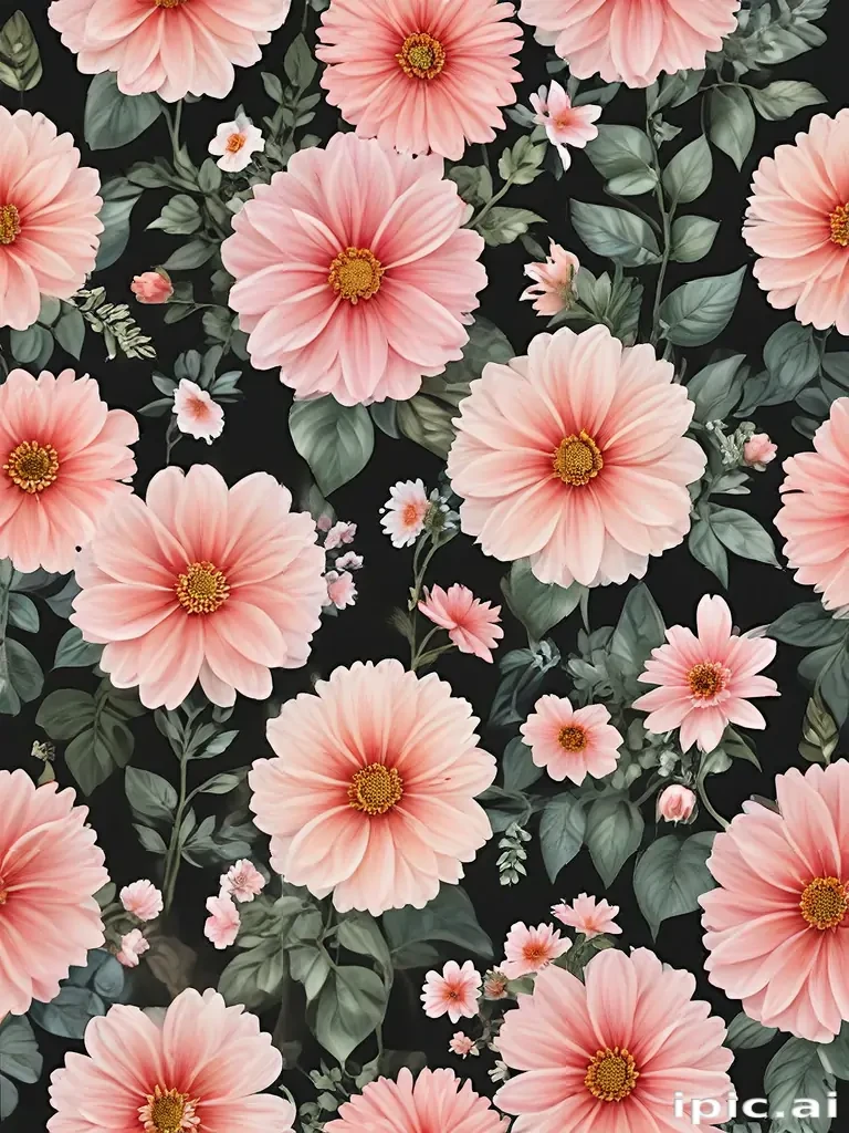 aesthetic flowers transparent background