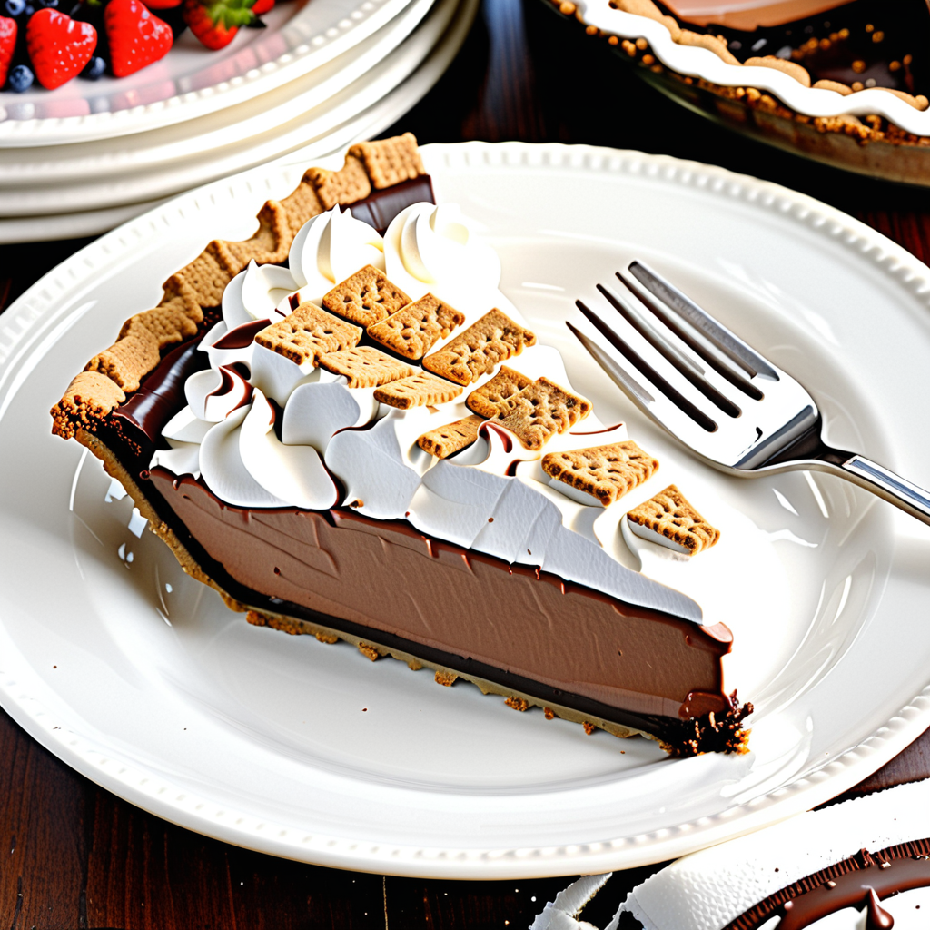 chocolate cream pie with graham cracker crust