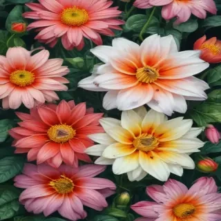 color drawings of flowers