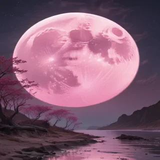 pink moon wallpaper