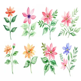 watercolor flower clipart