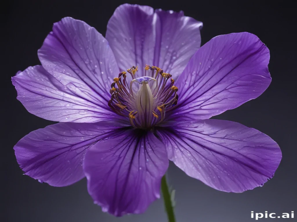 transparent purple flower