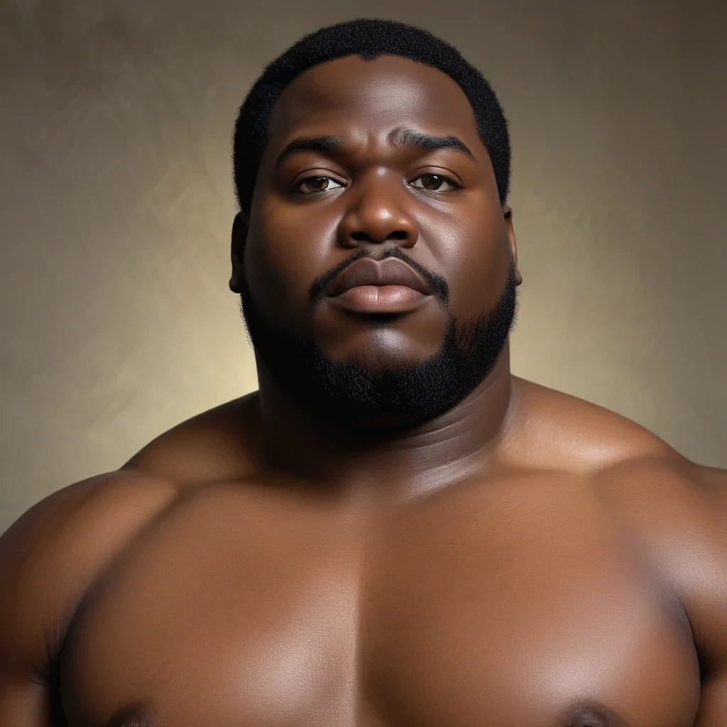 black fat man
