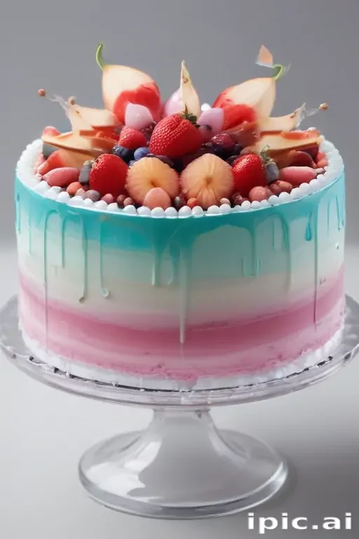 transparent birthday cake