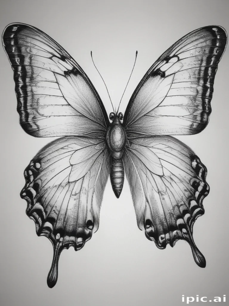 butterfly drawing outline