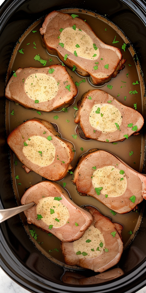 pork chops in crock pot with stuffing