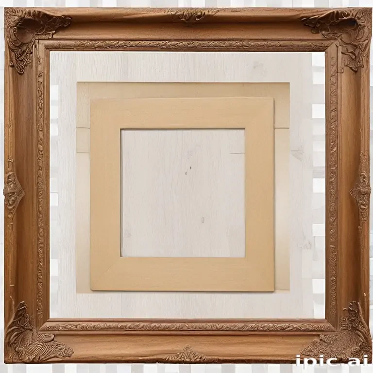 wooden picture frame png