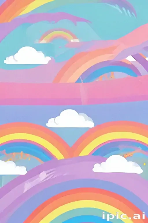 cute rainbow background