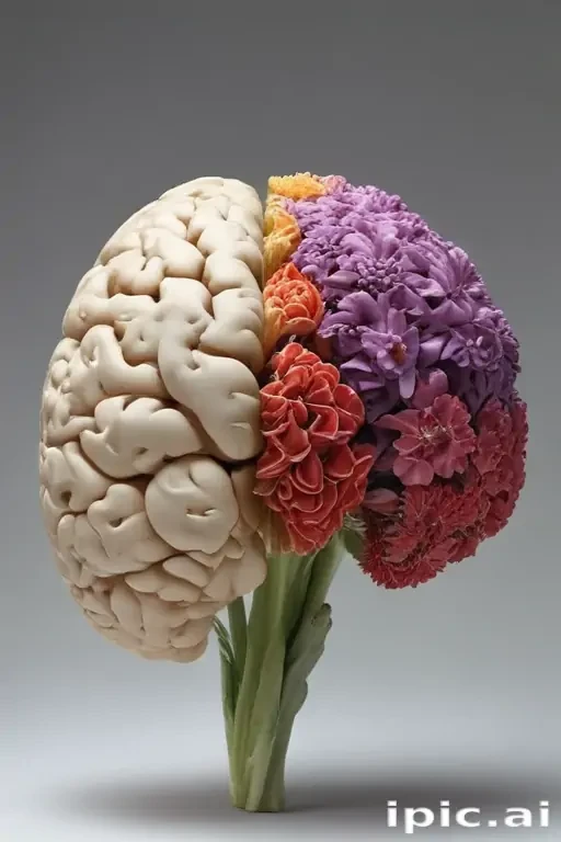 half brain half flowers