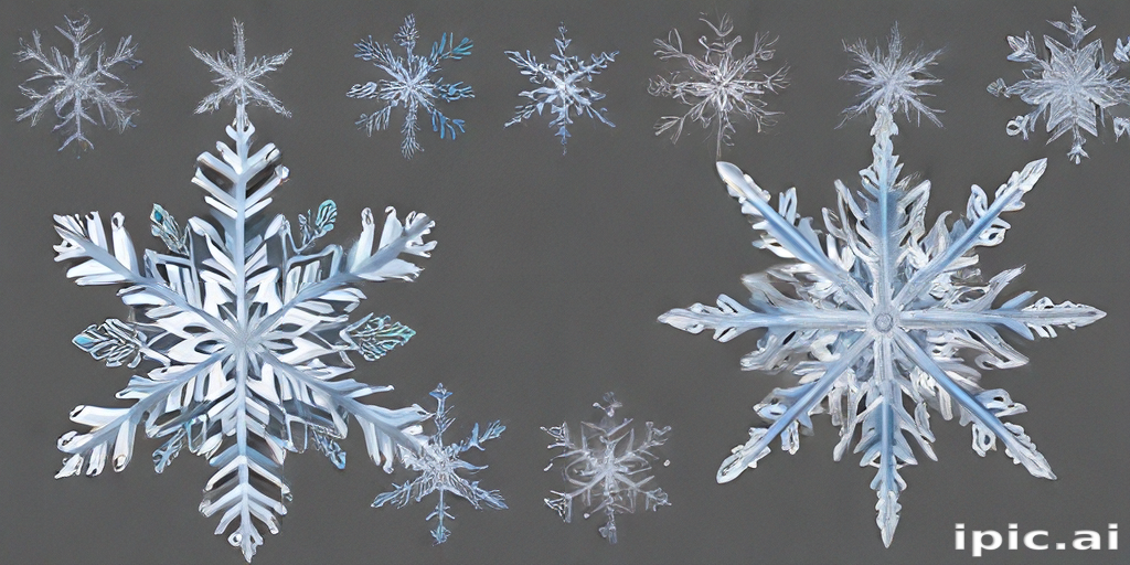 Beautiful Collection of Intricate Snowflakes Against a Soft Gray Background