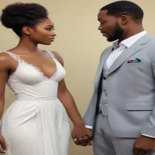 black couple holding hands