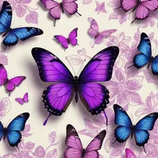 purple butterflies wallpaper